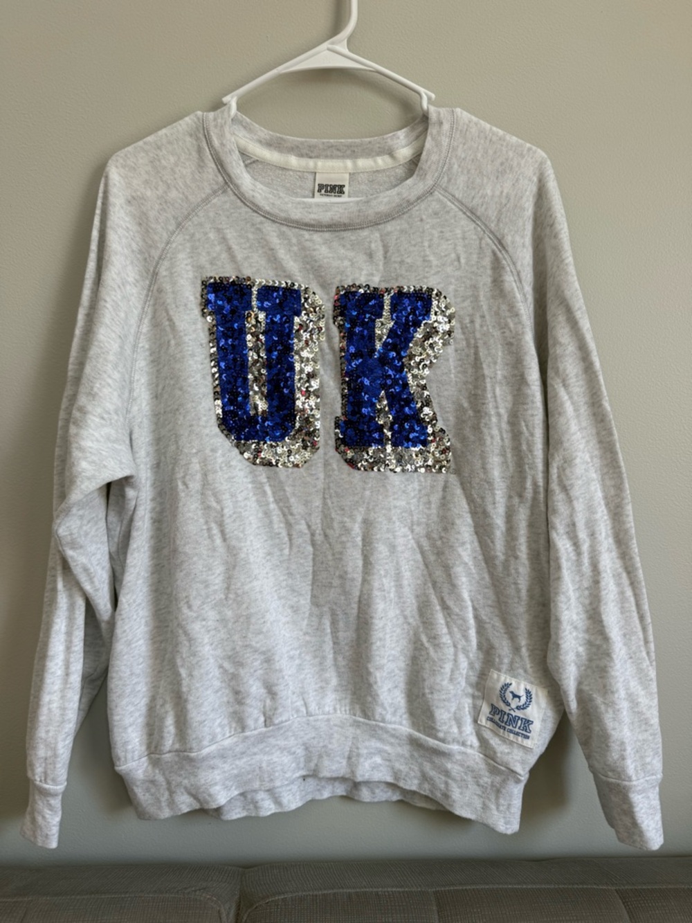 Victoria’s Secret VS Pink UK University of Kentucky preppy y2k sequin pullover
